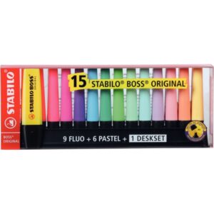 Coffret de 15 STABILO BOSS + set offert