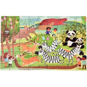 Coffret de 4 puzzles progressifs, les animaux du zoo