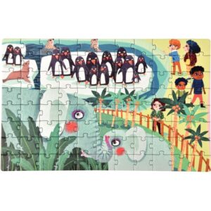 Coffret de 4 puzzles progressifs, les animaux du zoo