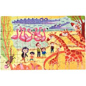 Coffret de 4 puzzles progressifs, les animaux du zoo
