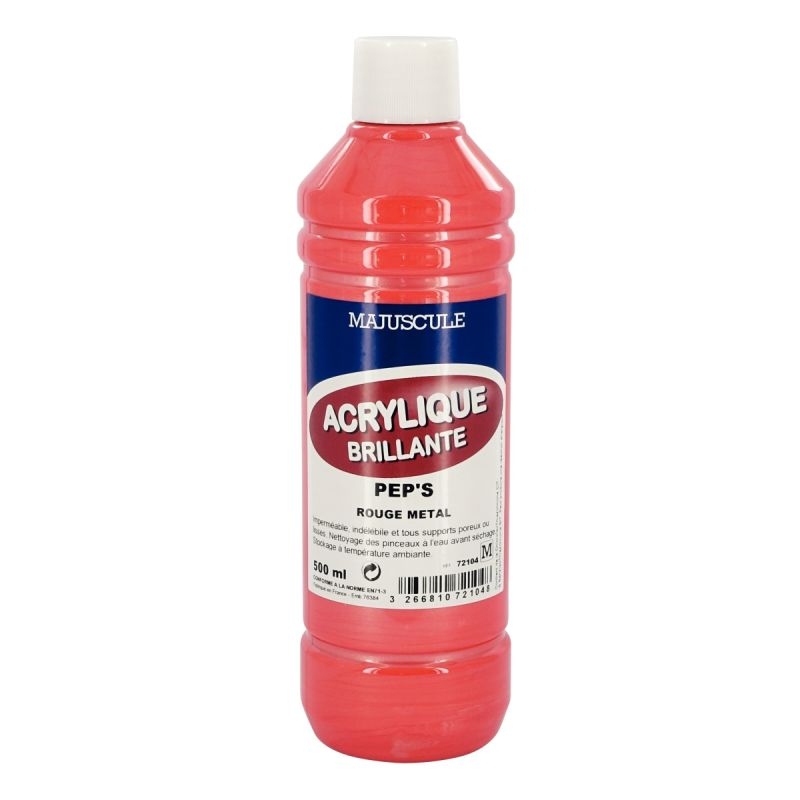 Coffret de 8 flacons 500 ml de peinture acrylique “ULTRA GLOSS”, couleurs pep’s