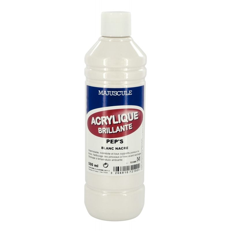 Coffret de 8 flacons 500 ml de peinture acrylique “ULTRA GLOSS”, couleurs pep’s