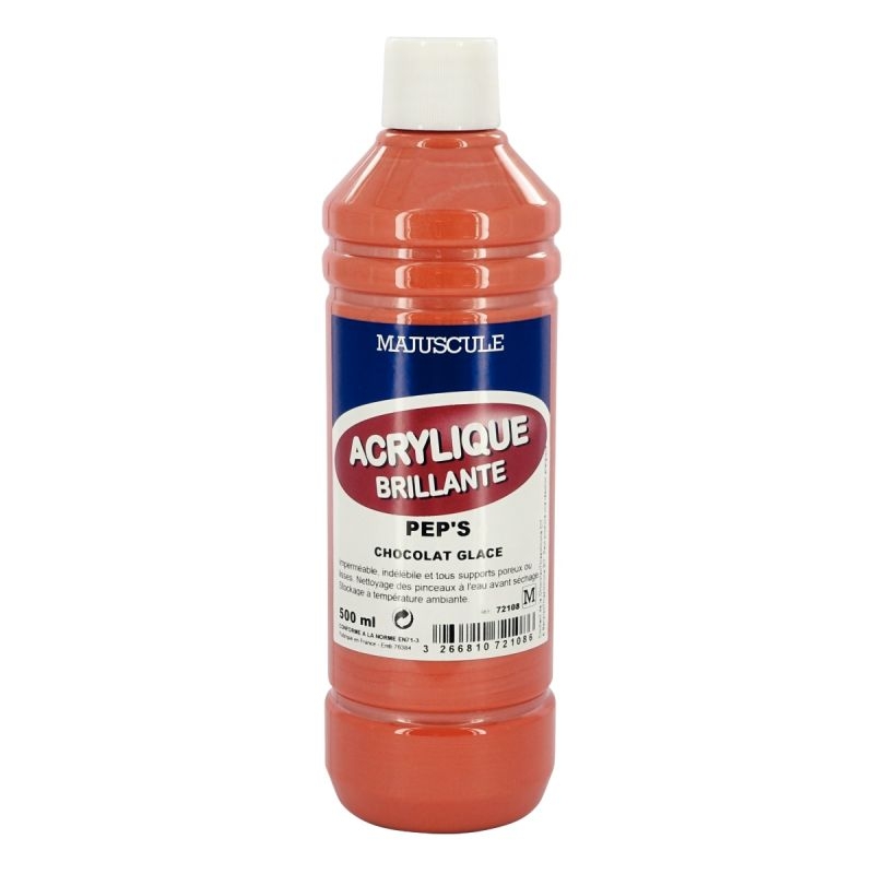 Coffret de 8 flacons 500 ml de peinture acrylique “ULTRA GLOSS”, couleurs pep’s