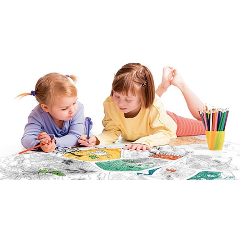 Coloriage géant thème la planète