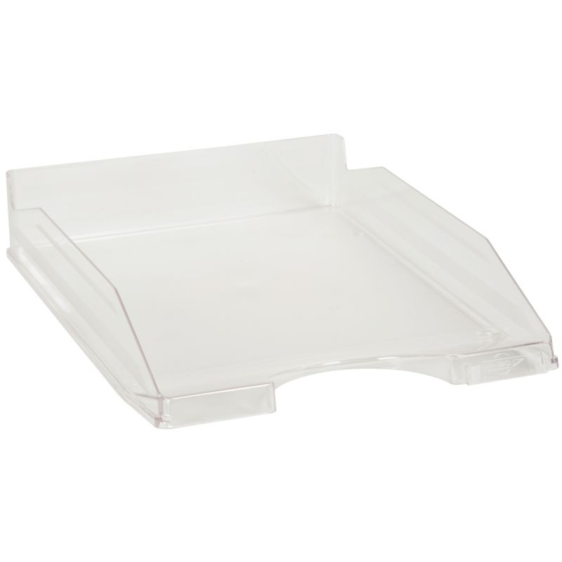Corbeille à courrier translucide cristal
