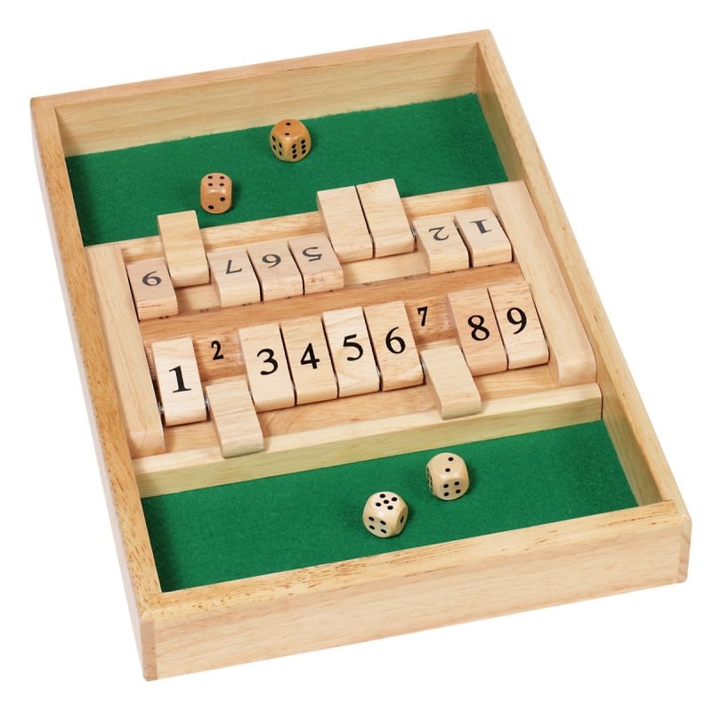 Double jeu SHUT THE BOX en bois