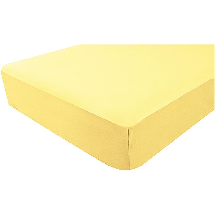 Drap housse jersey jaune