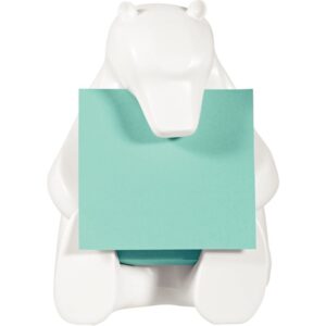 Dévidoir ours blanc avec bloc z-notes super sticky