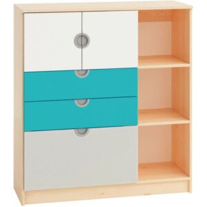 Etagère 3 cases + 2 portes + 3 tiroirs CUBO