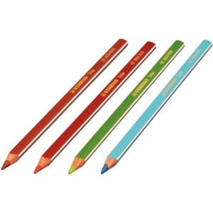 Etui 12 crayons de couleurs assorties triangulaire longueur 17 cm