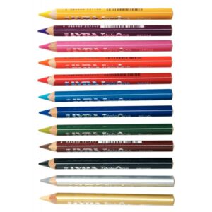 Etui carton de 12 crayons Triple One 6,25mm assorties