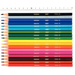 Etui carton recyclé de 18 crayons de couleurs Évolution 17,5 cm couleur assorties