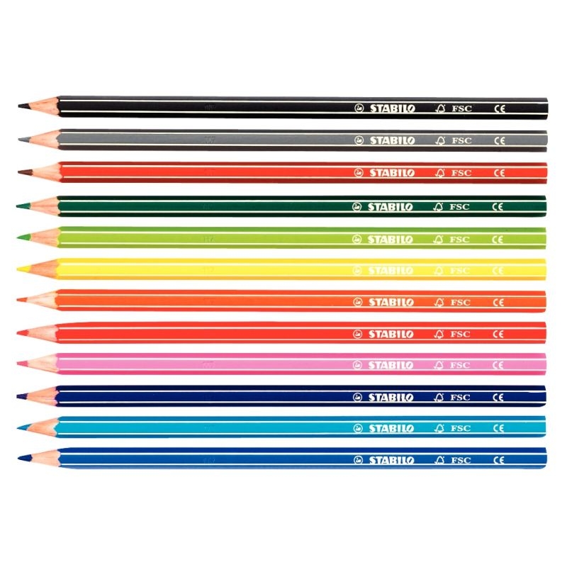 Etui de 12 crayons de couleur Greencolors  assortis