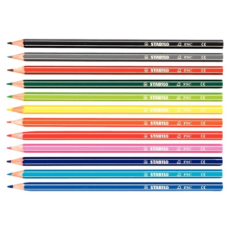 Etui de 12 crayons de couleur Greencolors  assortis