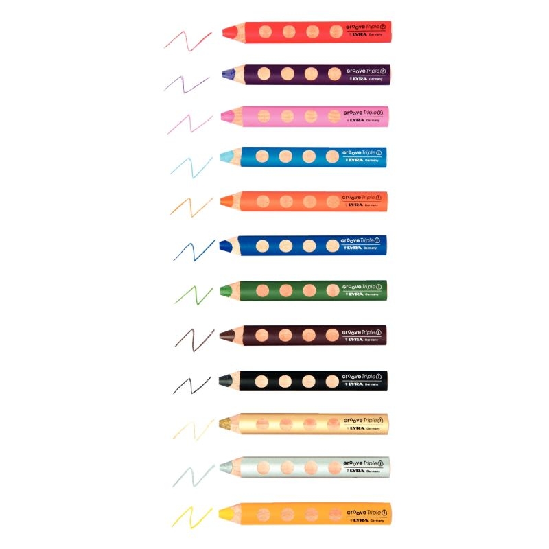 Etui de 12 crayons de couleur gros module