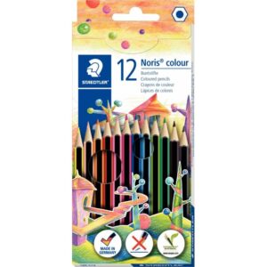 Etui de 12 crayons de couleur Noris colour 185 couleurs assortis