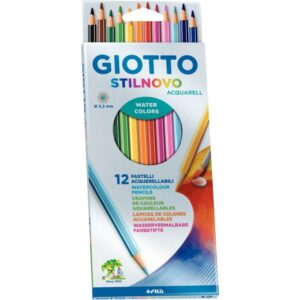 Etui de 12 crayons de couleur Stilnovo aquarellables assortis