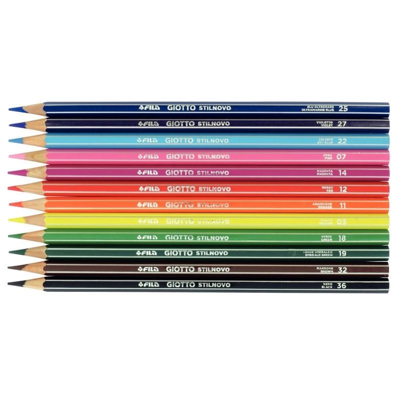 Etui de 12 crayons de couleur Stilnovo assortis