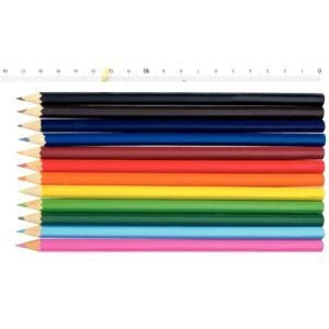 Etui de 12 crayons de couleurs assorties