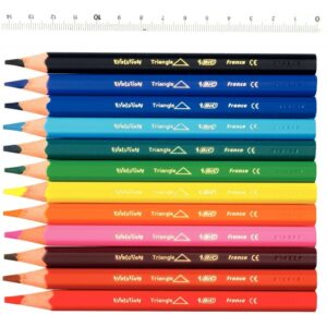 Etui de 12 crayons de couleurs Évolution triangulaire pointe moyenne