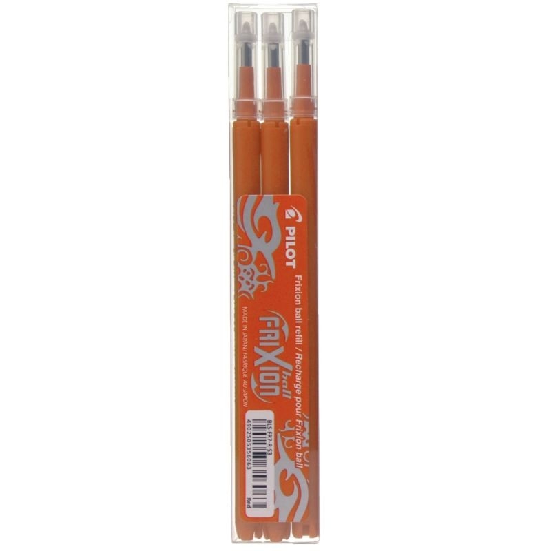 Etui de 3 recharges pour stylo Frixion orange