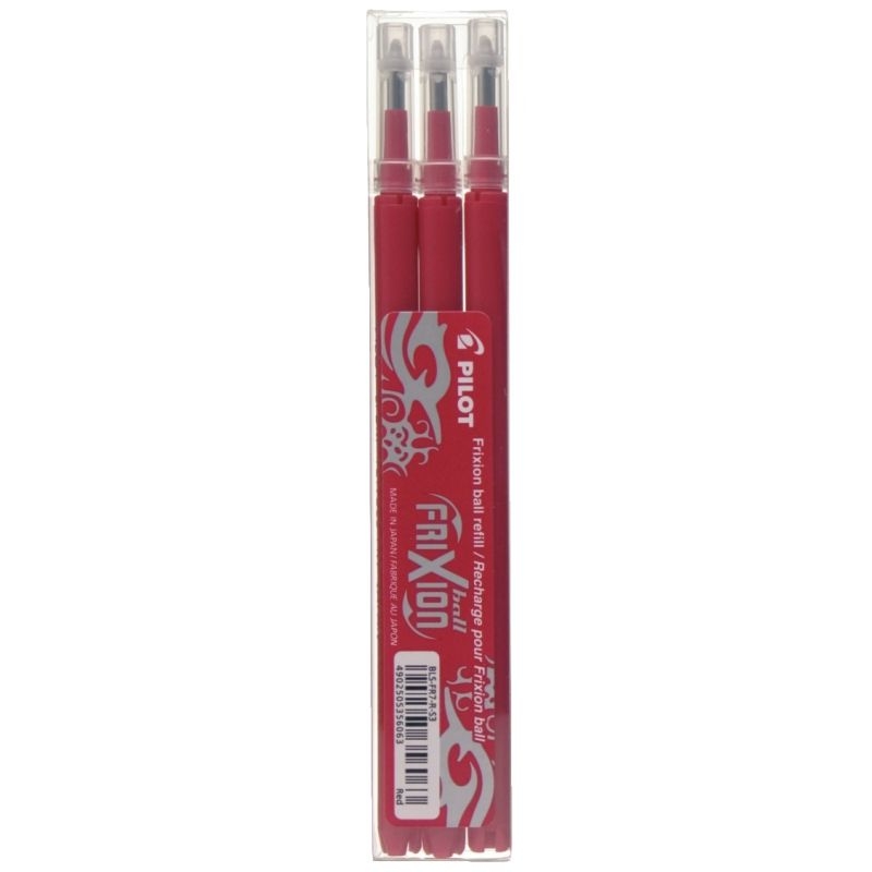 Etui de 3 recharges pour stylo Frixion rouge