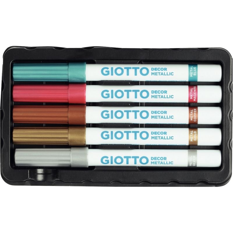 Etui de 5 feutres Giotto Décor Metal