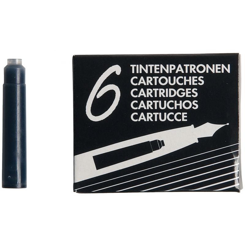 Etui de 6 cartouches internationales encre noire