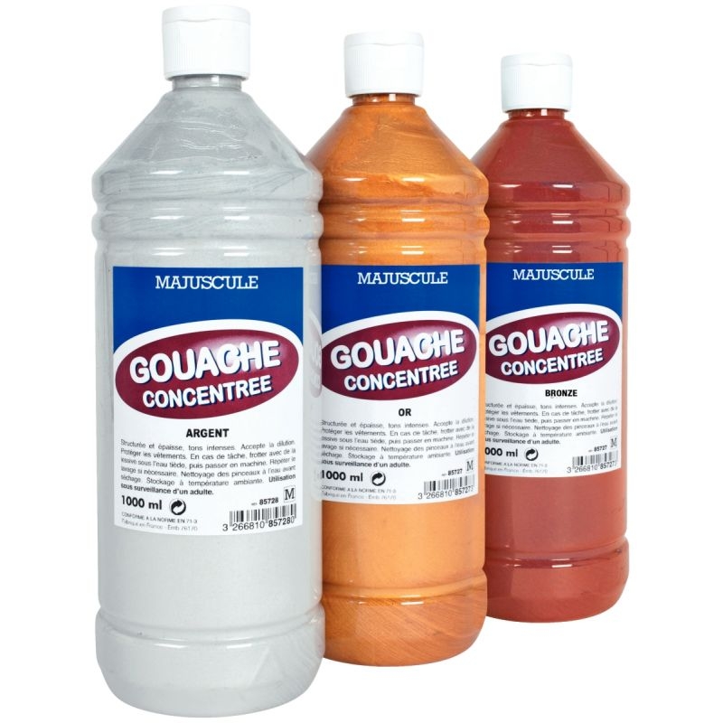 Flacon 1L de gouache concentrée MAJUSCULE, or