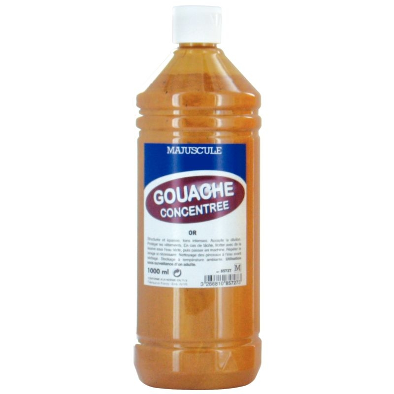 Flacon 1L de gouache concentrée MAJUSCULE, or