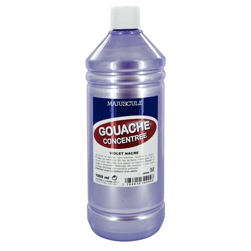 Flacon 1L de gouache concentrée MAJUSCULE, violet nacré