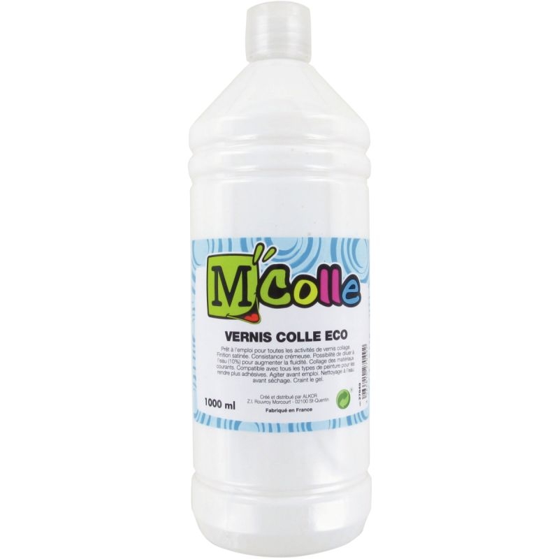 Flacon 1L de vernis colle économique M’COLLE