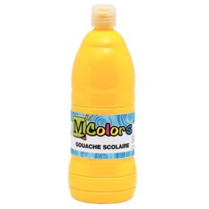 Flacon de 1 Litre de gouache liquide jaune d’or