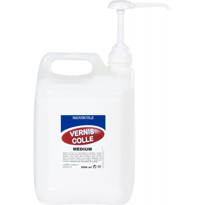 Flacon de 5 litres vernis colle + 1 pompe offerte