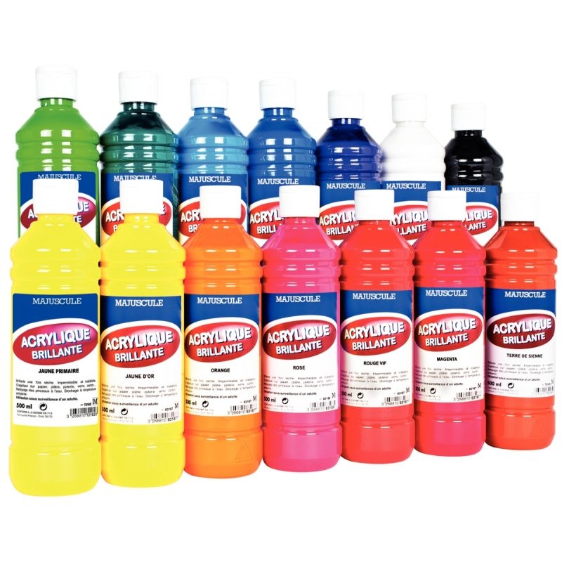 Flacon de 500 ml de peinture acrylique brillante MAJUSCULE vert sapin