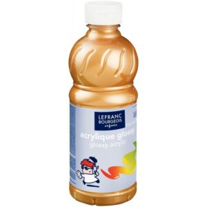 Flacons de 500 ml de peinture acrylique brillante GLOSSY or