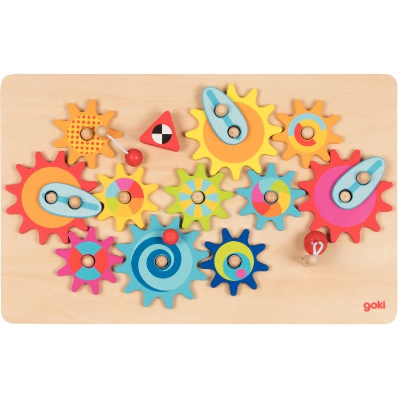 Grand jeu des engrenages en bois