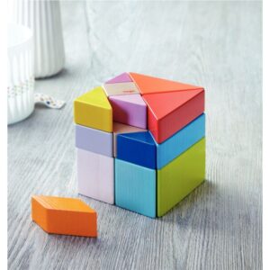 Jeu d’assemblage 3D cube tangram