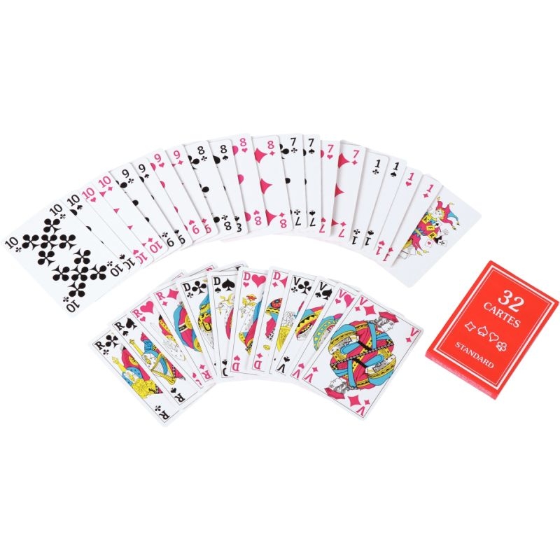 Jeu de 32 cartes sous étui carton