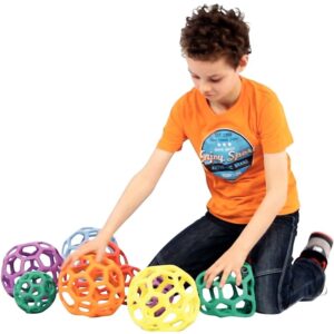 Jeu de 6 balles ouvertes en caoutchouc