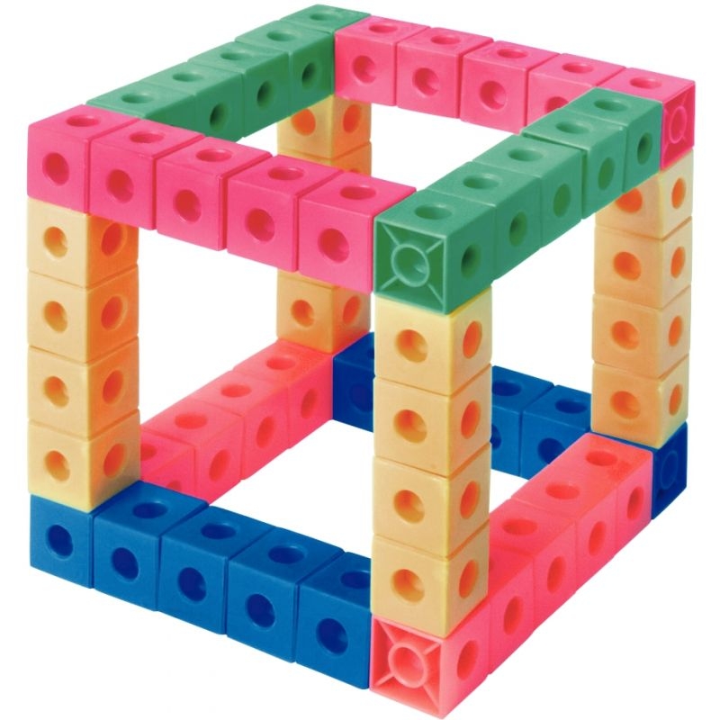 Jeu de construction cubes colorés 100 pièces