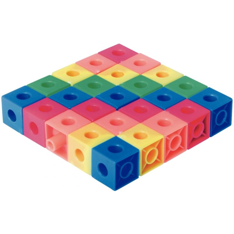 Jeu de construction cubes colorés 100 pièces