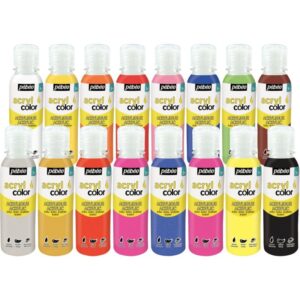 Kit découverte de 16 flacons 150 ml de peinture acrylique ACRYLCOLOR