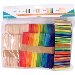 Kit de 1 200 bâtonnets + allumettes assortis