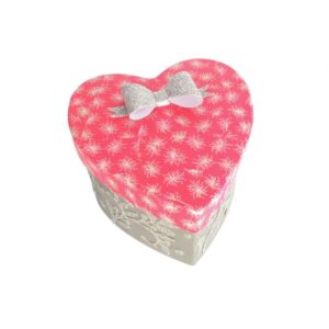 Lot de 10 boîtes forme coeur en carton, 9 x 8 x 5 cm