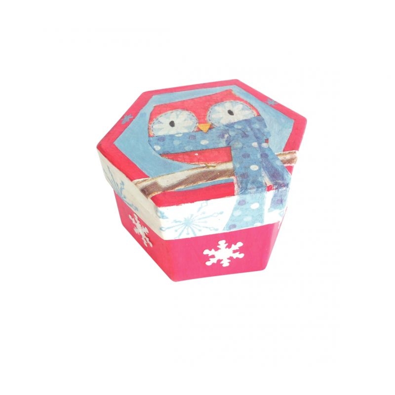 Lot de 10 boîtes hexagonales en carton, diamètre 8 cm