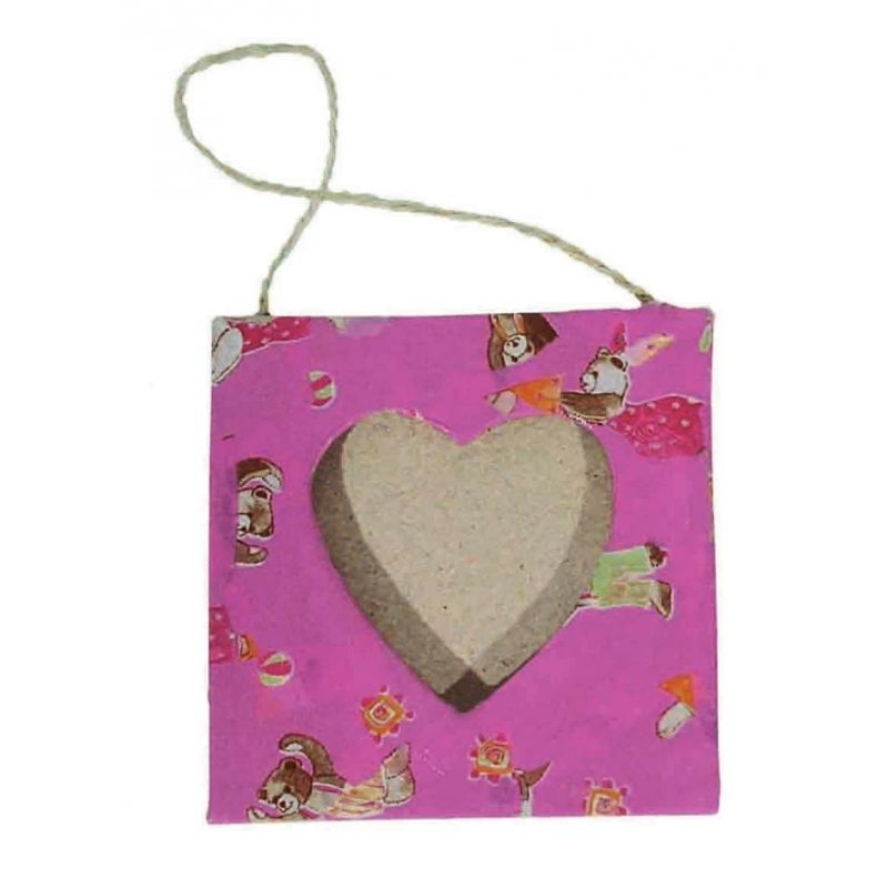 Lot de 10 cadres mini coeur en carton à décorer