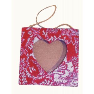 Lot de 10 cadres mini coeur en carton à décorer