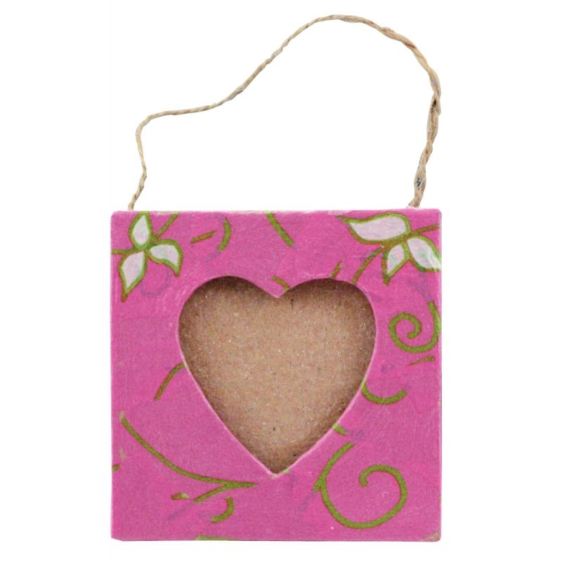 Lot de 10 cadres mini coeur en carton à décorer