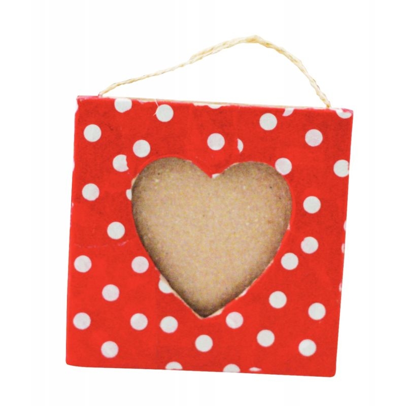 Lot de 10 cadres mini coeur en carton à décorer